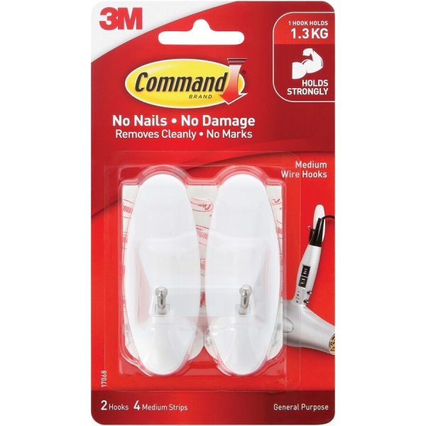 Command Hooks Adhesive Medium 2 Pack