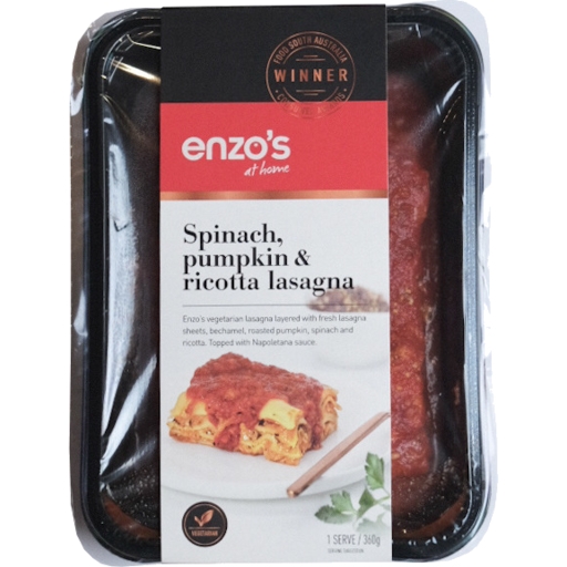 Enzo's At Home Spinach Pumpkin Ricotta Lasagna 360g