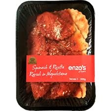 Enzo's At Home Spinach & Ricotta Ravioli Napoletana Sauce 300g