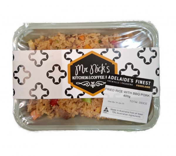 Mr Nick's Take Away Fried Rice With BBQ Pork 400g