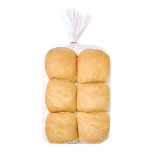 In Store Bakery AFS White Lunch Rolls 6 Pack
