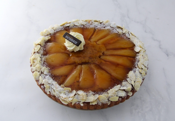 Poached Pear and Almond Frangipane Tart - Large