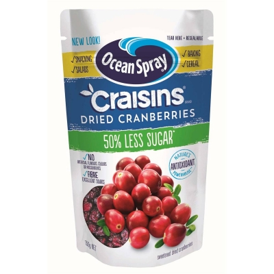 Ocean Spray Craisins 50% Less Sugar 150g
