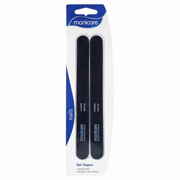 Manicare Nail Shapers Coarse-Medium 175mm 2 Pack