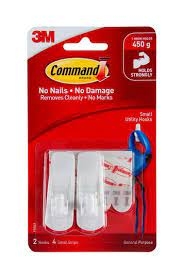 Command Hooks Adhesive Small 2 Pack