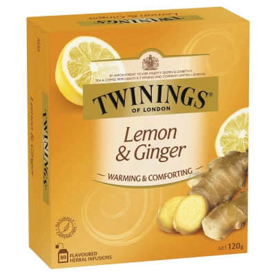 Twinings Lemon & Ginger Teabags 80 Pack