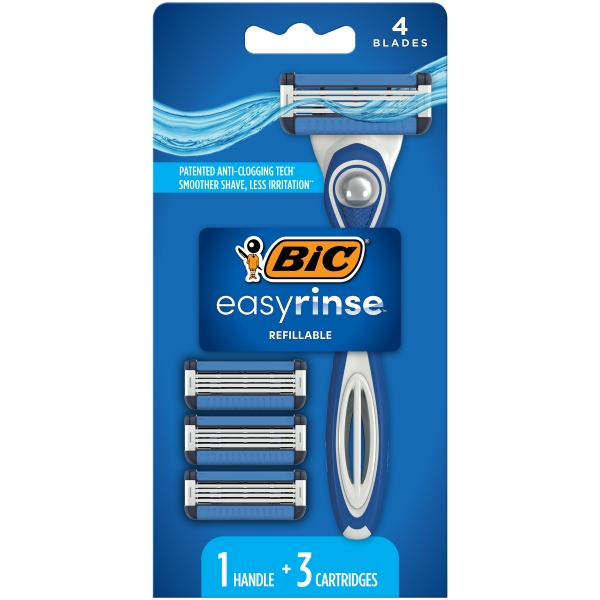 BIC Easy Rinse Razor + 3 Cartridges