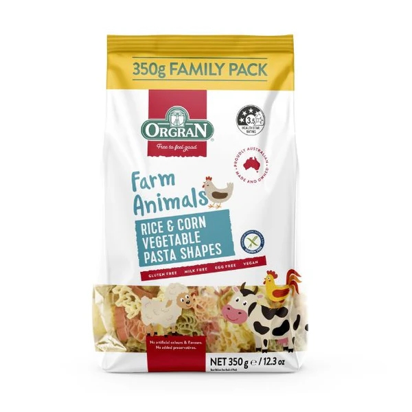 Orgran Pasta Shapes Farm Animals Gluten Free 350g