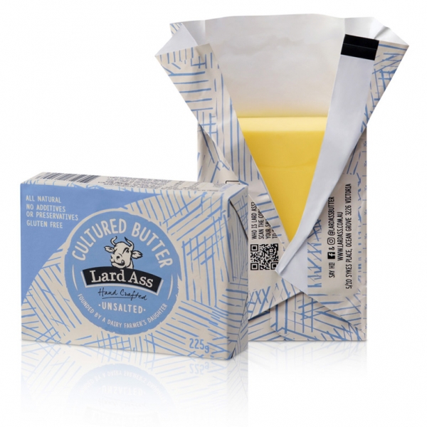 Lard Ass Cultured Butter Unsalted 225g