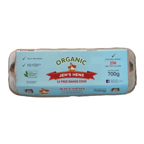 Jen's Hens Organic Eggs 700g
