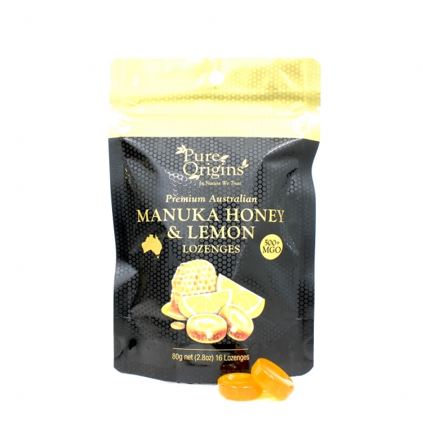 Pure Origins Manuka Honey & Lemon Lozenges 16 Pack