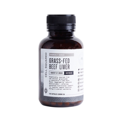 Cell Squared Organic Grass Fed Beef Liver Capsules 160 Pack (Wellbeing)