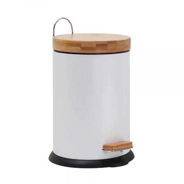 Eco Wilde Bamboo Bin White 3lt