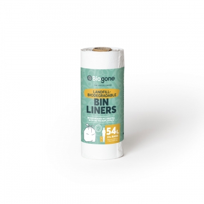 Biogone White Biodegradable Bin Liners 54lt 20 Pack
