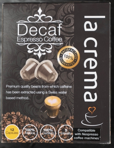 La Crema Coffee Pods Decaf Organic 12 Pack 90g  (Nespresso Compatible)
