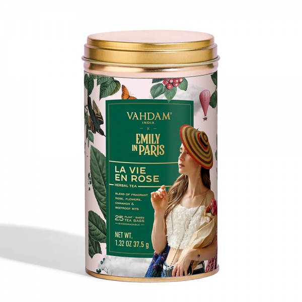 Vadham Organic Emily In Paris Vie En Rose Teabags 25 Pack 50g
