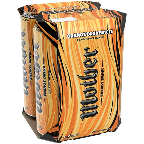 Mother Energy Drink Orange Dreamsicle 4 x 500ml