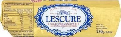 Lescure Butter Roll Unsalted 250g