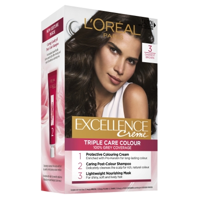 L'Oreal Excellence Creme Permanent Hair Colour Darkest Brown #3