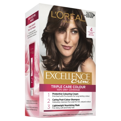 L'Oreal Excellence Creme Permanent Hair Colour Dark Brown #4
