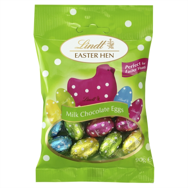 Lindt Easter Hen Mini Eggs Bag 90g