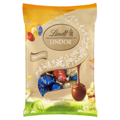 Lindt Lindor Assorted Mini Eggs Bag 90g