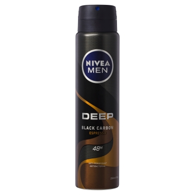 Nivea Deodorant Aerosol Men Deep Black Carbon Espresso 250ml