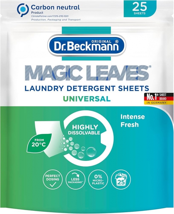 Dr Beckmann Magic Leaves Laundry Sheets Universal 25 Pack