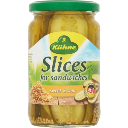 Kuehne Gherkin Sandwich Slices 330ml