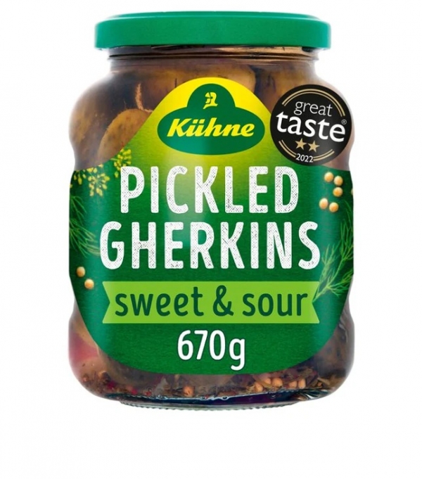 Kuhne Pickled Gherkins Sweet & Sour 670g