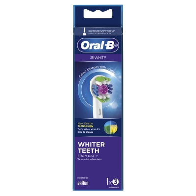 Oral B Brush Heads 3D White 3 Pack