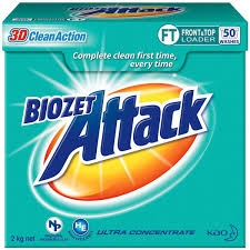 Biozet Attack Laundry Powder 3D Clean Action 2kg