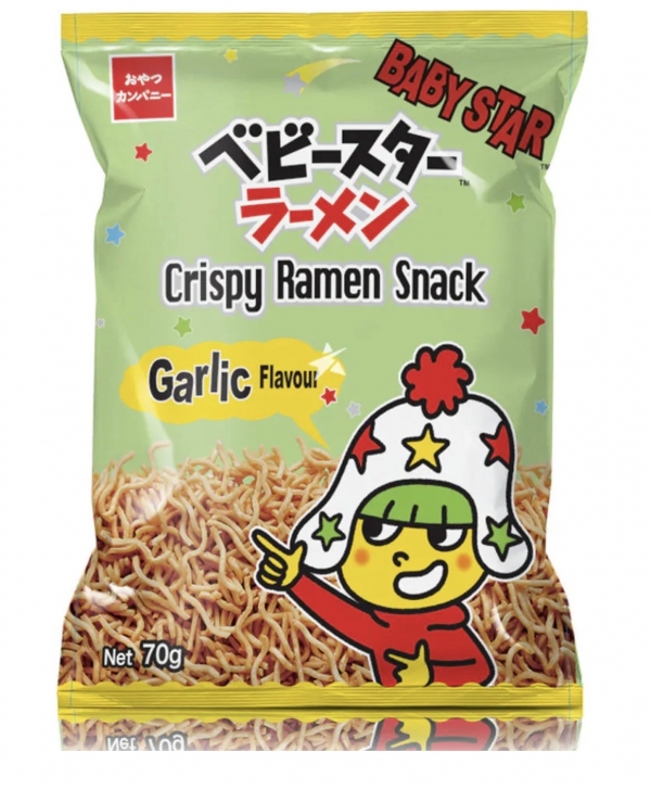 Baby Star Crispy Ramen Snack Garlic 70g