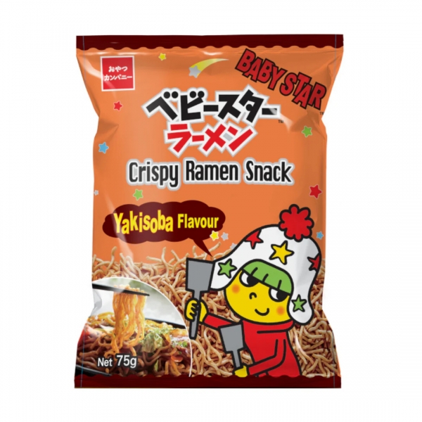 Baby Star Crispy Ramen Snack Yakisoba 75g