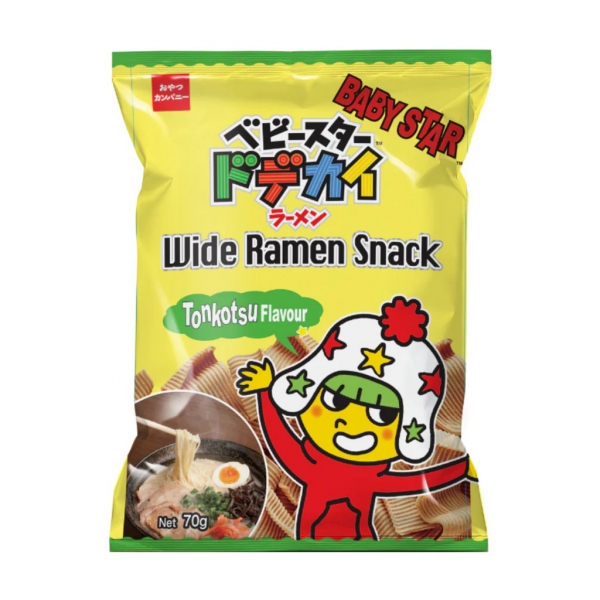 Baby Star Wide Ramen Snack Tonkotsu 70g