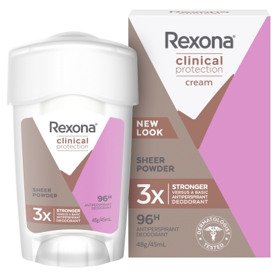 Rexona Anti Perspirant Clinical Protection Cream Sheer Powder 45ml