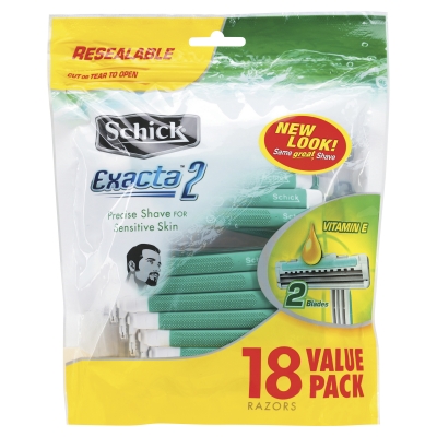Schick Exacta 2 Sensitive Disposable Razor 18 Pack