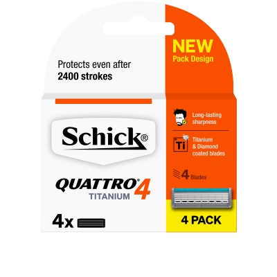 Schick Quattro Titanium 4 Cartridge 4 Pack