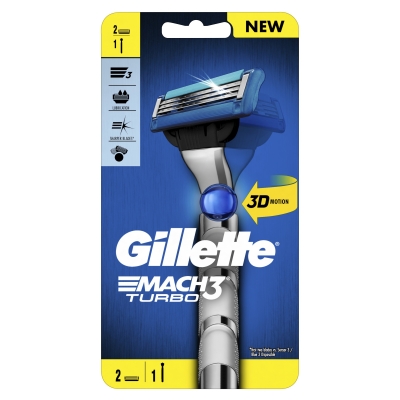 Gillette Mach3 Turbo 3D Motion Razor & Cartridges 2 Pack