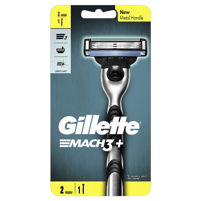 Gillette Mach3+ Razor + 2 Cartridges