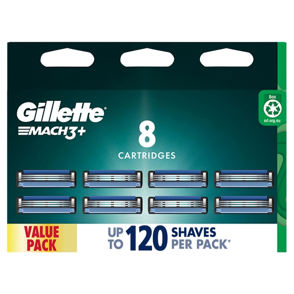 Gillette Mach3+ Cartridges 8 Pack