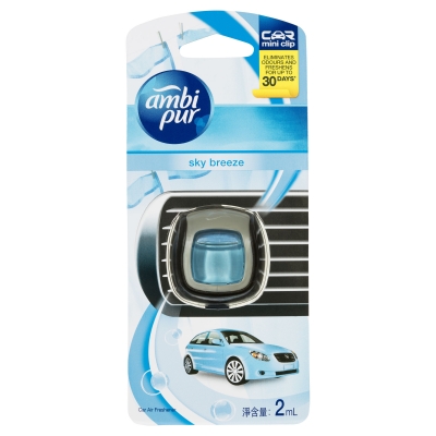 Ambi Pur Car Air Freshener Vent Clip Sky Breeze 2ml
