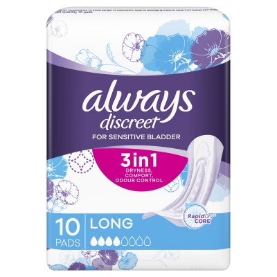 Always Discreet Pads Long 10 Pack