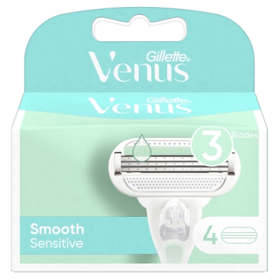 Gillette Venus Smooth Sensitive Razor Blade Refills 4 Pack