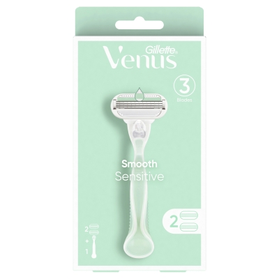 Gillette Venus Smooth Sensitive Razor & 2 Blade Refills