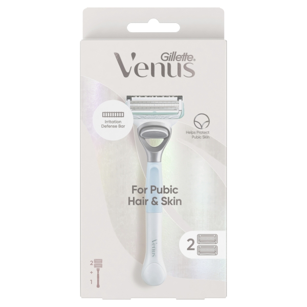 Gillette Venus Pubic Hair & Skin Razor + 2 Blade Refills