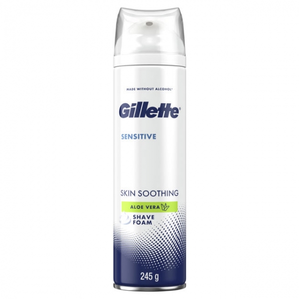 Gillette Sensitive Aloe Vera Shave Foam 245g
