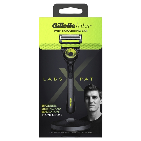 GilletteLabs Men Exfoliating Bar Razor + 2 Refills