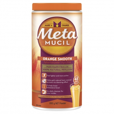 Metamucil Fibre Supplement Smooth Orange 283g