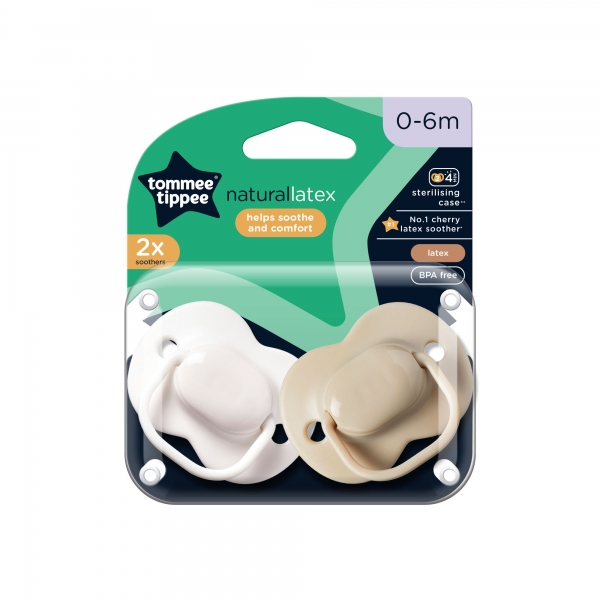 Tommee Tippee Natural Soothers 0-6 Month 2 Pack